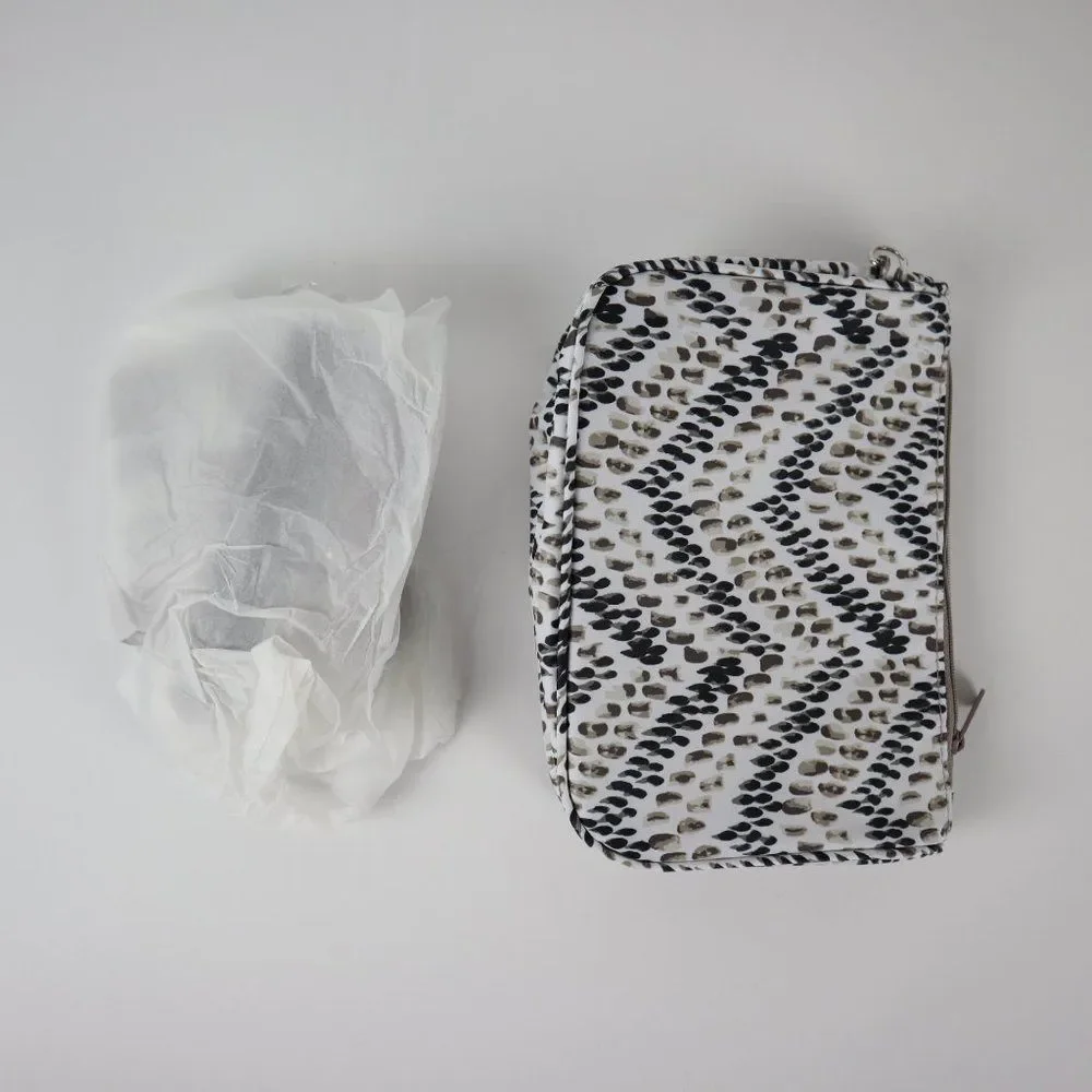 Thirty-One Raindrop Chevron Cosmetic Bag NWT - Picture 5 of 11